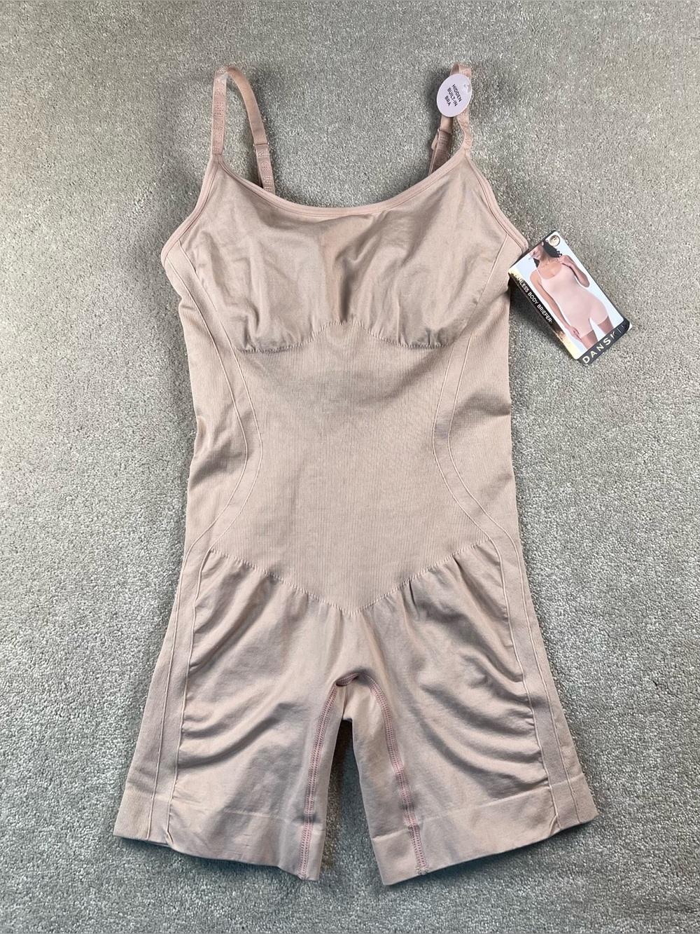 Danskin Body Shaper Shapewear Intimates One Piece Nude Beige NWT Women's Small